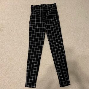 pacsun black and white plaid pants